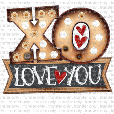 XoXO Love you Sublimation Transfer