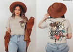 Western Collage Front and Back Screen Print High Heat Transfer I31
