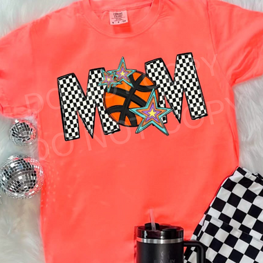 Basketball Checker Mom DTF Transfer