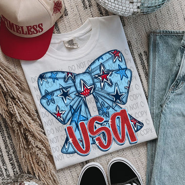 USA Star Bow DTF Transfer