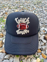 Glitter Touchdown Football Embroidered Patch Trucker Hat