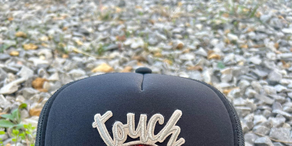 Glitter Touchdown Football Embroidered Patch Trucker Hat – Wills Creek ...