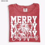 Merry Christmas Bow Screen Print Transfer W72