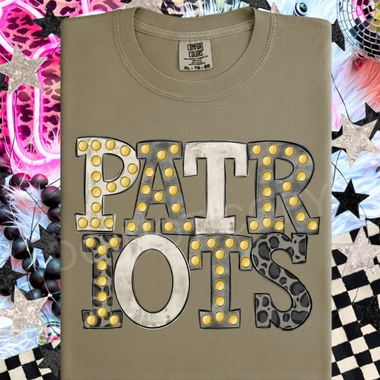 Neutral Marquee Mascot Patriots DTF Transfer