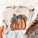Pumpkin Sunflower Doodle DTF Transfer (SWD)