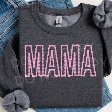 MAMA Rosette Pink DTF Transfer