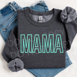 MAMA Rosette Mint DTF Transfer