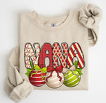Nana with Christmas Ornaments DTF Transfer