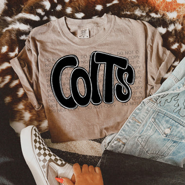 Funky Doodle Mascot Colts DTF Transfer