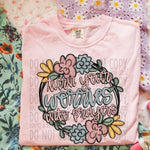 Turn Your Worries Into Prayers Doodle Floral Frame DTF Transfer (SWD)