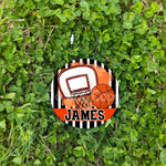 Basketball Bag Tag with Stainless Steel Wire Cable Holder *One Sided*