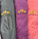 Sunflower Embroidered Pocket Wholesale Tee