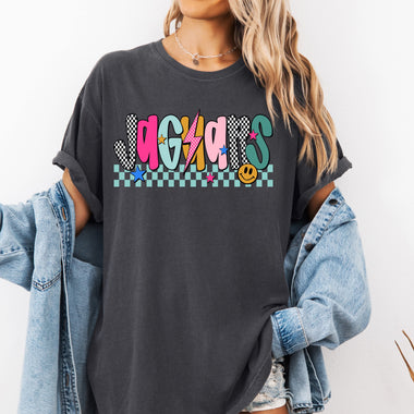 Jaguars Mix Print Preppy Mascot DTF Transfer