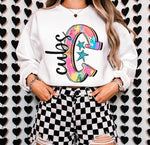 Chaotic Print Cubs DTF Transfer