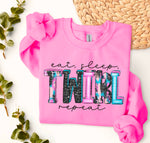 Eat, Sleep,Twirl Repeat DTF Transfer