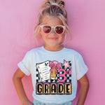 Third Grade Checkered Pink DTF Transfer (SDD)