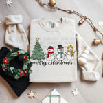 Merry Christmas Snowmen DTF Transfer