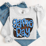 Game Day Football Columbia Blue DTF Transfer (SWD)