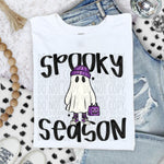 Spooky Season Ghost Purple DTF Transfer (SWD)