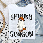 Spooky Season Ghost Orange DTF Transfer (SWD)