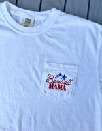 Baseball Mama Embroidered Pocket Wholesale Tee