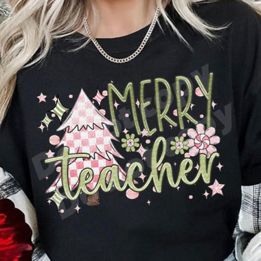 Merry Teacher DTF Transfer