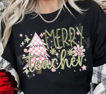 Merry Teacher DTF Transfer