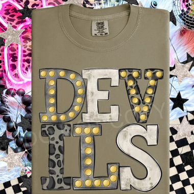 Neutral Marquee Mascot Devils DTF Transfer
