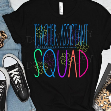 Chalkboard TEACHER ASSISTANT Squad DTF Transfer