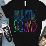 Chalkboard TEACHER ASSISTANT Squad DTF Transfer