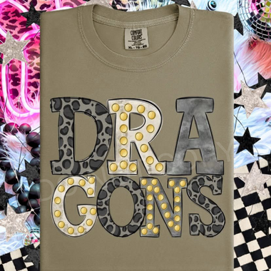 Neutral Marquee Mascot Dragons DTF Transfer
