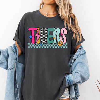 Tigers Mix Print Preppy Mascot DTF Transfer