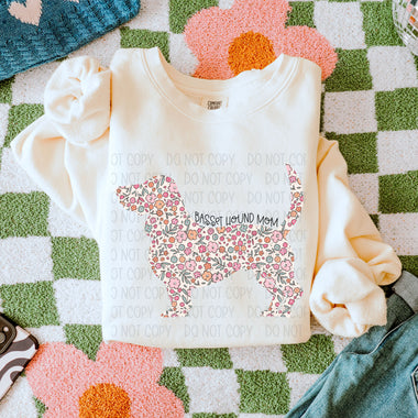 Basset Hound Mom DTF Transfer
