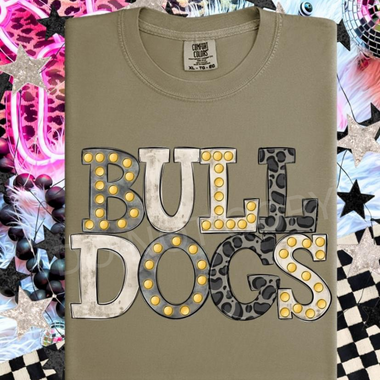 Neutral Marquee Mascot Bulldogs DTF Transfer