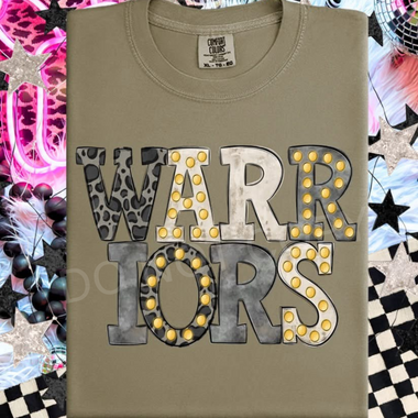 Neutral Marquee Mascot Warriors DTF Transfer