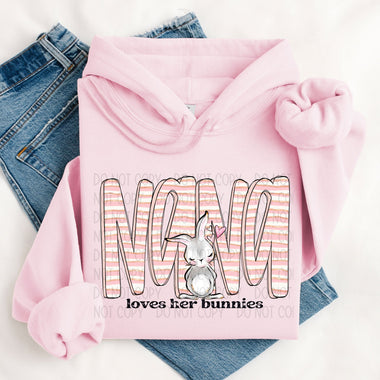 Nana Loves Her Bunnies DTF Transfer