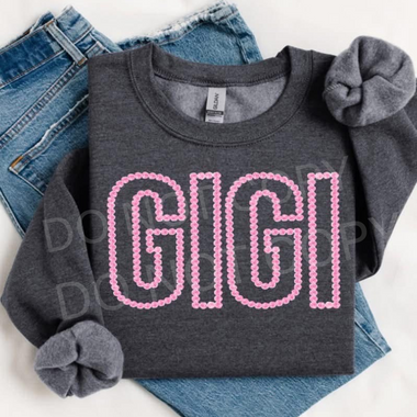GIGI Rosette Pink DTF Transfer