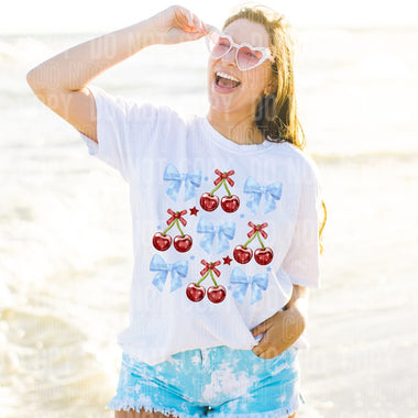 Cherries & Bows Coquette DTF Transfer