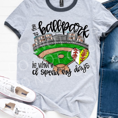 At The Ballpark Combo Baseball/Softball DTF Transfer