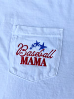 Baseball Mama Embroidered Pocket Wholesale Tee