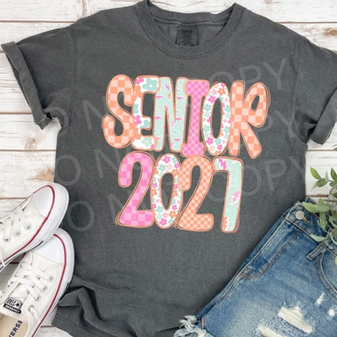 Senior Word Art 2027 DTF Transfer