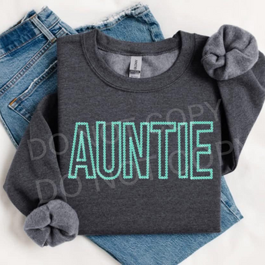 AUNTIE Rosette Mint DTF Transfer