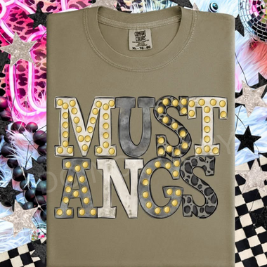 Neutral Marquee Mascot Mustangs DTF Transfer