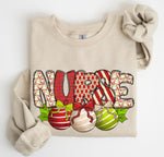 Nurse with Christmas Ornaments DTF Transfer