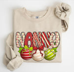 Nanny with Christmas Ornaments DTF Transfer