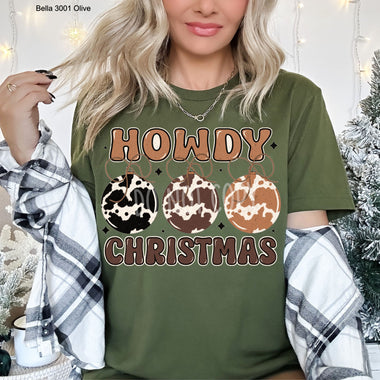 Howdy Christmas Ornaments Screen Print High Heat Transfer A2