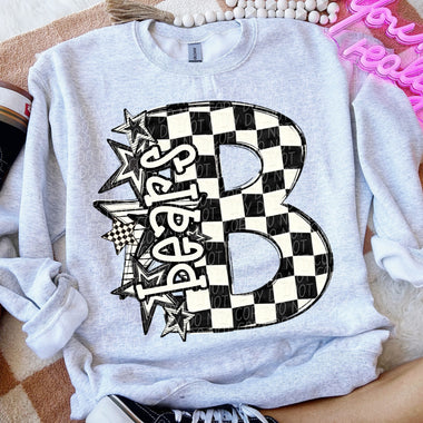 Bears Big Check Mascot DTF Transfer (CS)