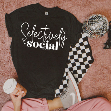 Selectively Social Screen Print Transfer A13