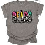 Checkered Bright Bears DTF Transfer