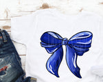 Blue Bow DTF Transfer